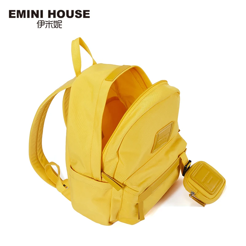 Женский рюкзак EMINI HOUSE с маленьким кошельком водонепроницаемый нейлоновый ранец