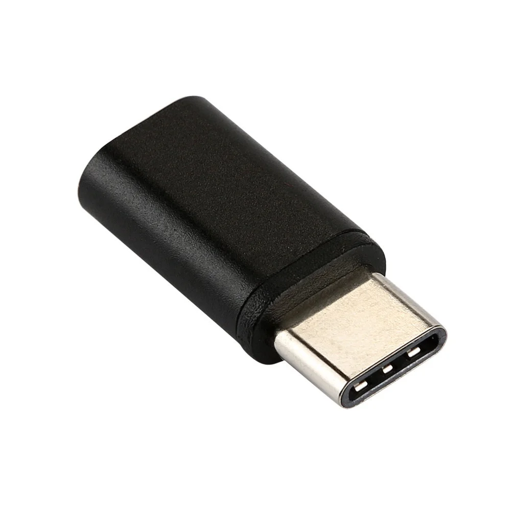 black 2 шт. Micro USB-Type C USB C адаптер конвертер для huawei P20 Honor 9 10 Blackview BV8000/BV9000/Pro Oukitel Doogee Umidigi - Тип штекера: black
