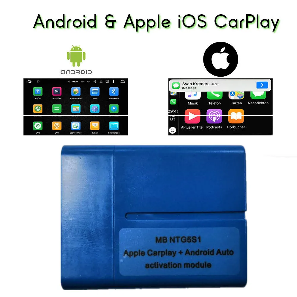 Новейший CarPlay для mercedes benz NTG5 S1 Apple CarPlay и Android инструмент автоматической активации iPhone/Android