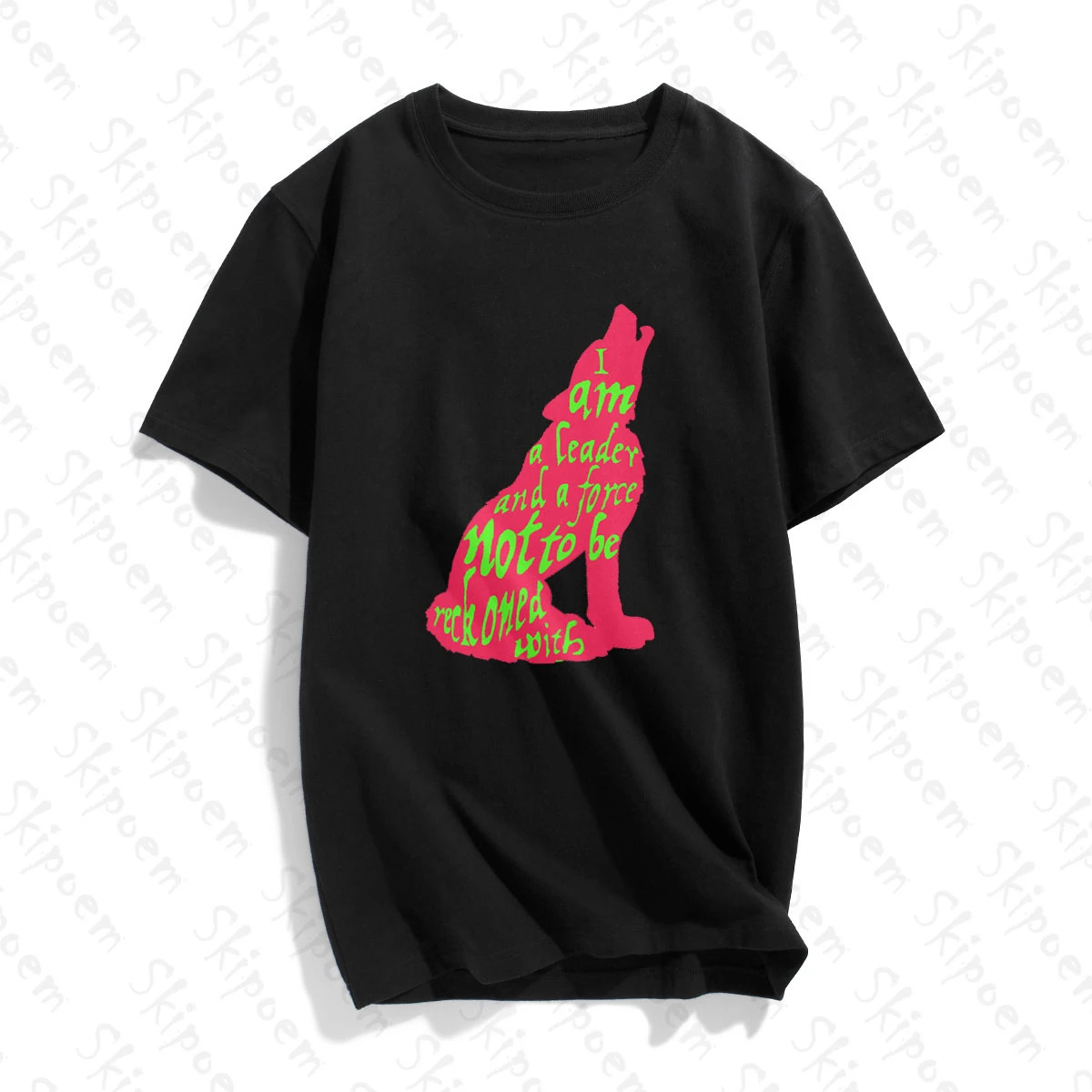Забавная футболка для женщин волк искусство на заказ хлопковая Футболка с