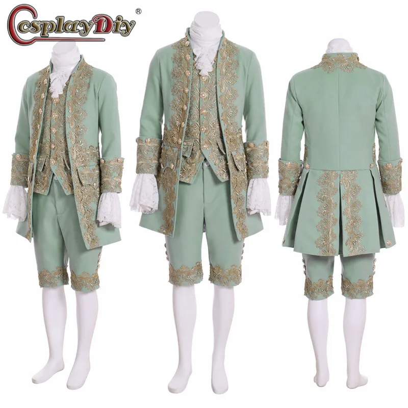 

Cosplaydiy Adult Mens Victorian Elegant Gothic Aristocrat 18th Century Gentleman Cosplay Medieval Royal Suits Costumees