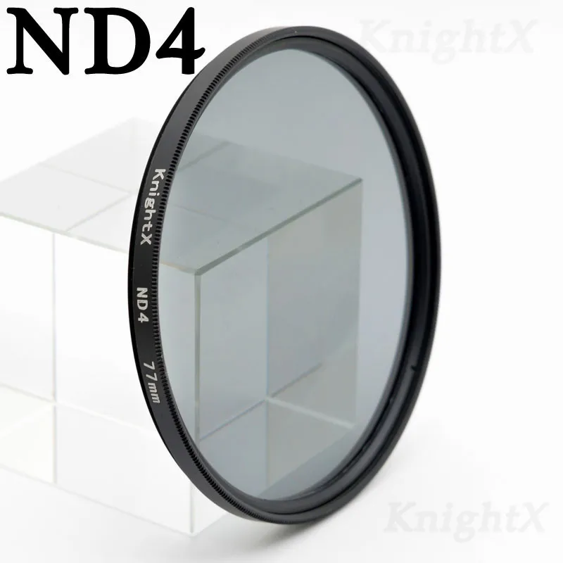 Фильтр для объектива камеры KnightX ND2 ND4 ND8 ND16 ND 52 мм 58 67 77 canon eos sony nikon 400d d70 комплект