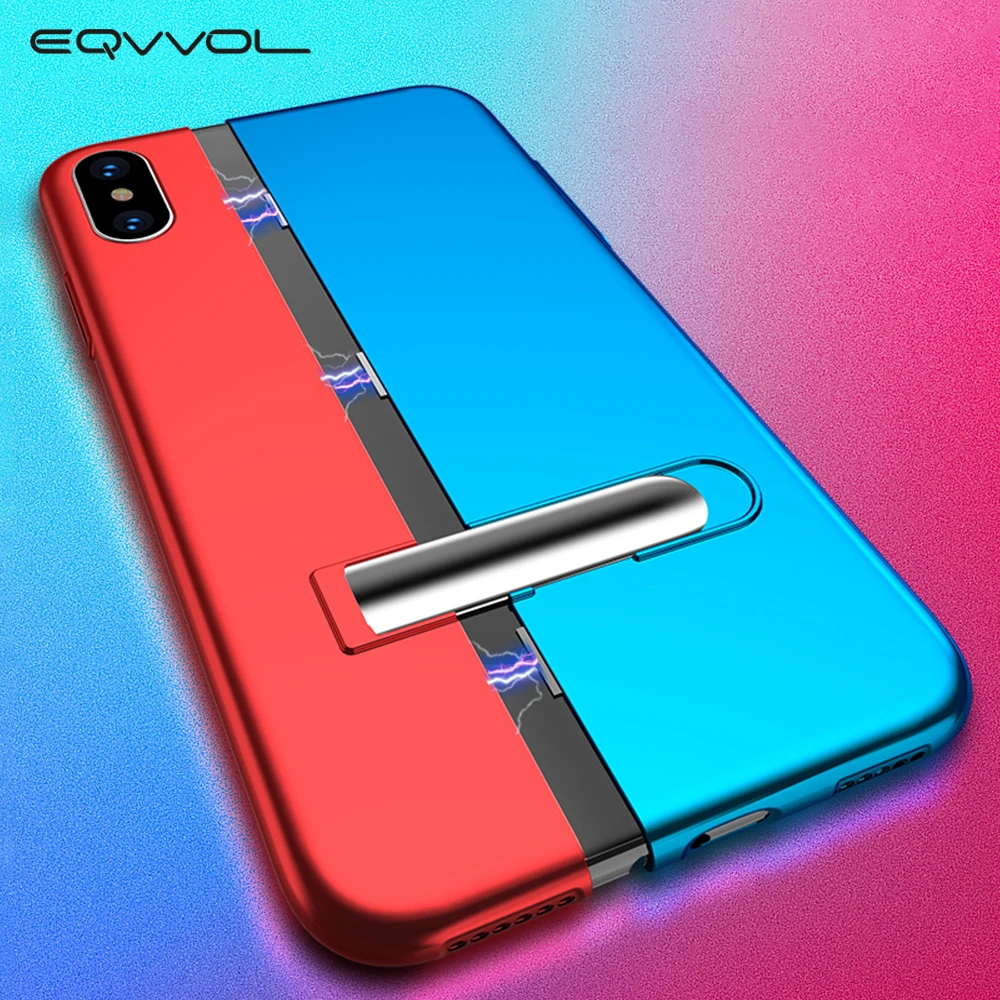 Eqvvol Магнитный абсорбционный чехол для телефона iPhone XS MAX XR X 8 7 6 S Plus 360 градусов