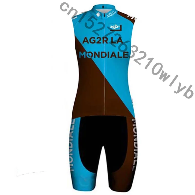 2019 AG2R команда Новые велосипедные без рукавов Трикотажный жилет короткий активов велокостюм Костюмы
