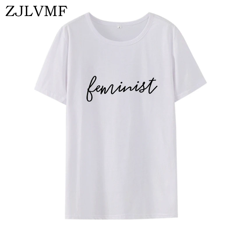 Zjlvmf Feminist Футболка женская хипстерская уличная одежда модная с круглым вырезом 2019