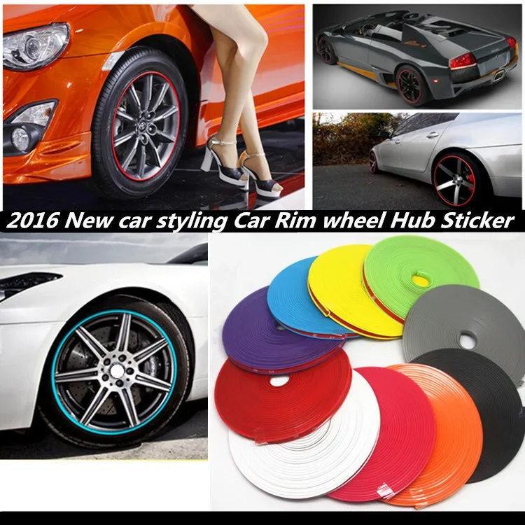 8 м автомобильный Ступица колеса стикер декоративные Стайлинг полосы крышки для
