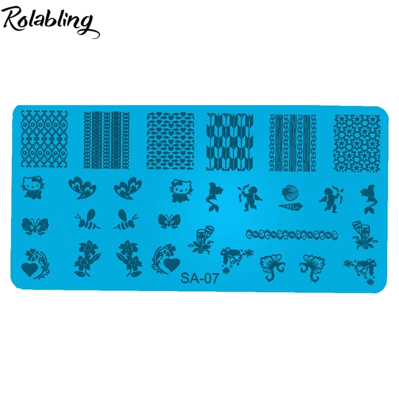 1 шт. новейший шаблон для ногтей Новая серия SA пластина ногтевого дизайна из