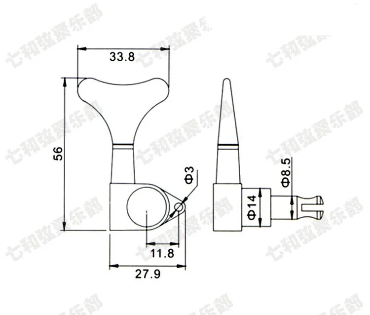 Набор черных электробас гитар закрытые тюнинговые колышки 2R2L тюнеры головки