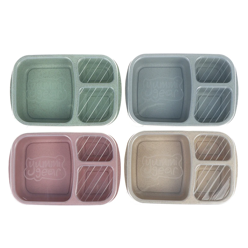 Separate lunch box Leakproof Food Container Microwave oven Dinnerware for Students Portable Bento Box Lunchbox Random Color | Дом и сад