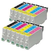 12 pack t0481 t0487 ink cartridges for stylus r290 r200 r220 r300 r300m r320 r325 r340 rx500 rx600 rx620 printer