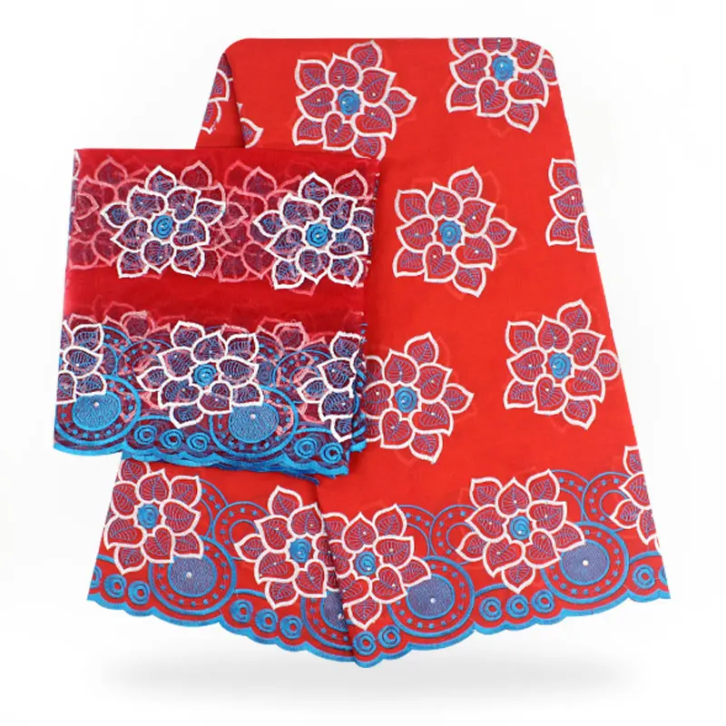 Желтый цвет Нигерия Тюль шнур кружева ткань хлопок много цветок фиолетовые