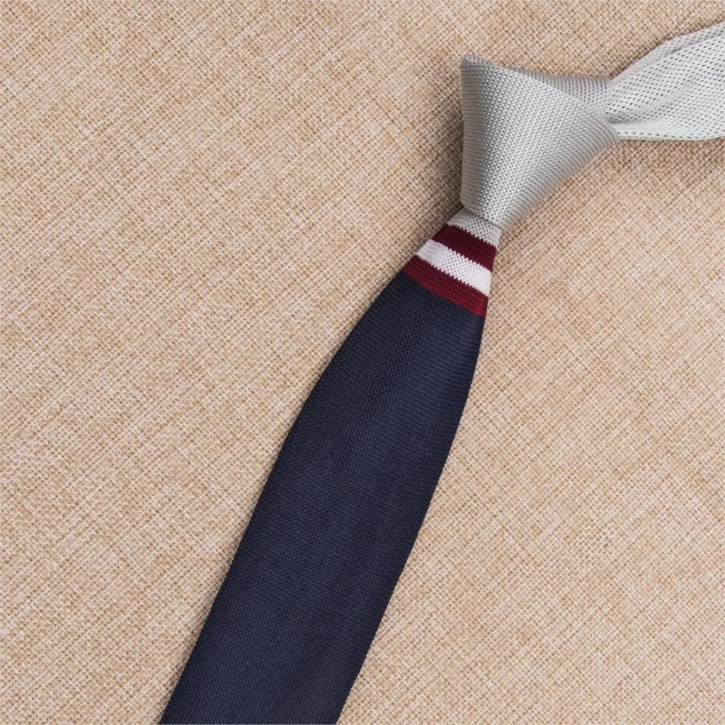 HH-349 Новое поступление 6 см синий обтягивающий вязаный мужской галстук 2017 Hi-Tie