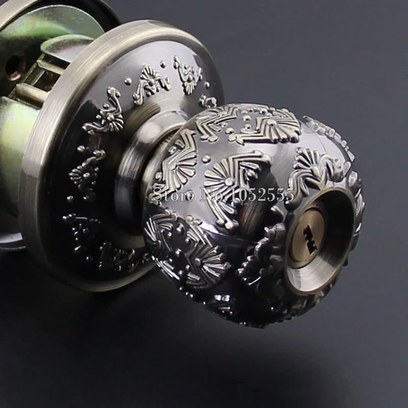 Высокое Качество Цинкового Сплава Вращения Круглые Дверные Ручки Замок Въездом