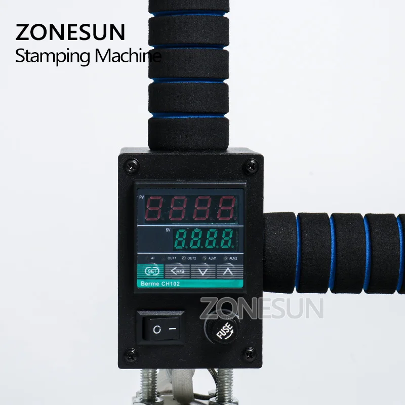 ZONESUN ручная машина для горячего тиснения инструмент кожи железный ручной логотип