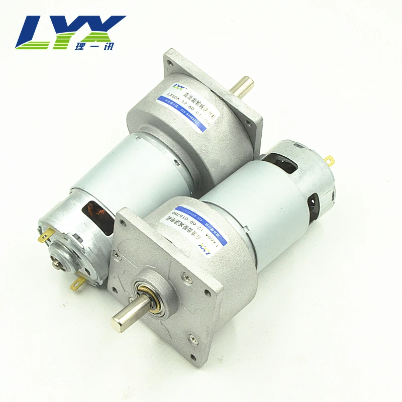 Фото LX60A 12V 500 об./мин. шарикоподшипники двигатель редуктора постоянного тока высокой LX60A 12V 500 об./мин. шарикоподшипники двигатель редуктора постоянного тока высокой