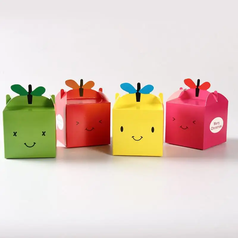 

30 шт./лот, мультяшная Подарочная коробка с фруктами, рождественские вечерние коробки для детей на день рождения