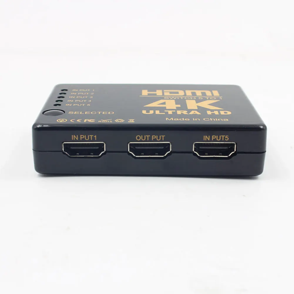 4K * 2K HDMI коммутатор Slector Splitter Hub 5 в 1 Out с пультом дистанционного управления для HDTV HSJ
