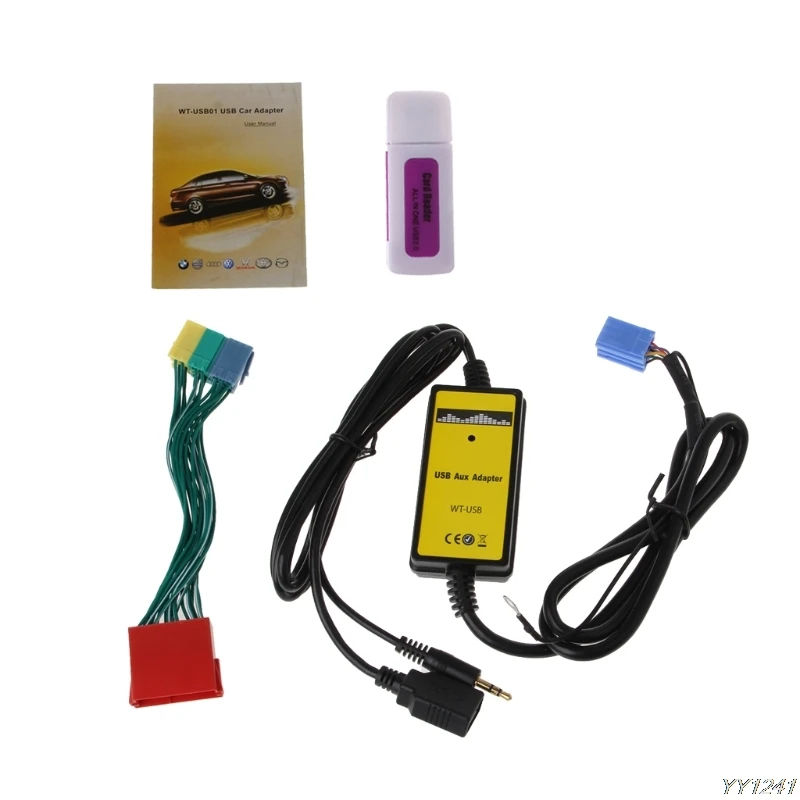 Автомобильный MP3 плеер с Радиоинтерфейсом преобразователь компакт дисков USB SD AUX