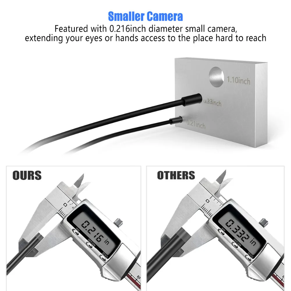 KZYEE HD1080p беспроводной Эндоскоп camara с 6 светодиодами WiFi 2 0 мегапикселей бороскоп