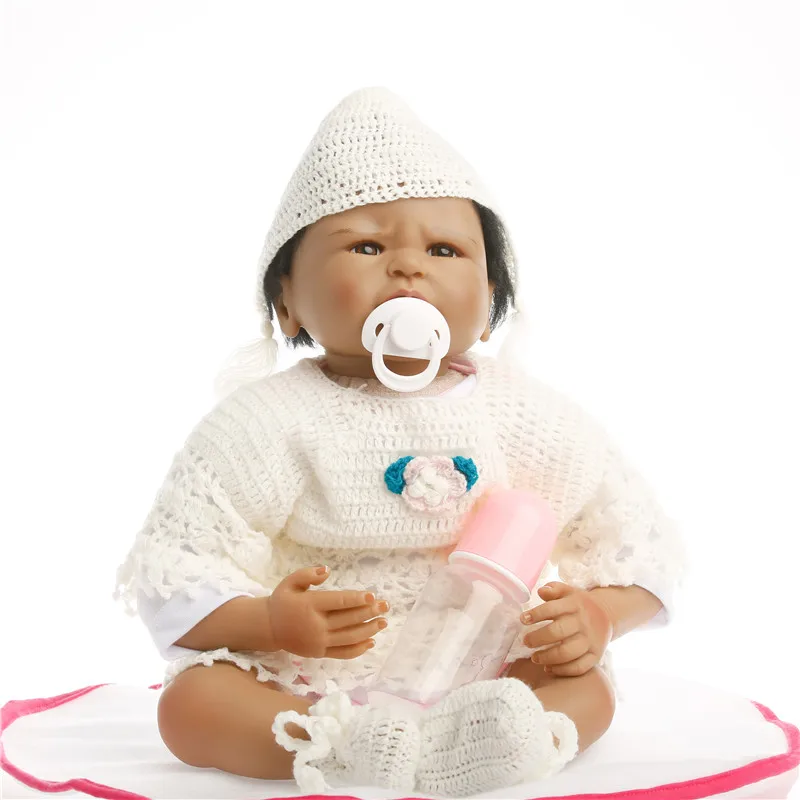 SanyDoll 22 дюйма 55 см силиконовые куклы для новорожденных Реалистичная кукла детей