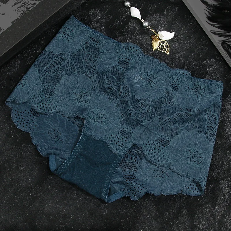 Dark green Женское нижнее белье, сексуальные трусики, бесшовное корректирующее белье, увеличивающее бедра, трусы со средней посадкой, кружевное перспективное женское нижнее белье-шорты, трусы - Цвет: Dark green
