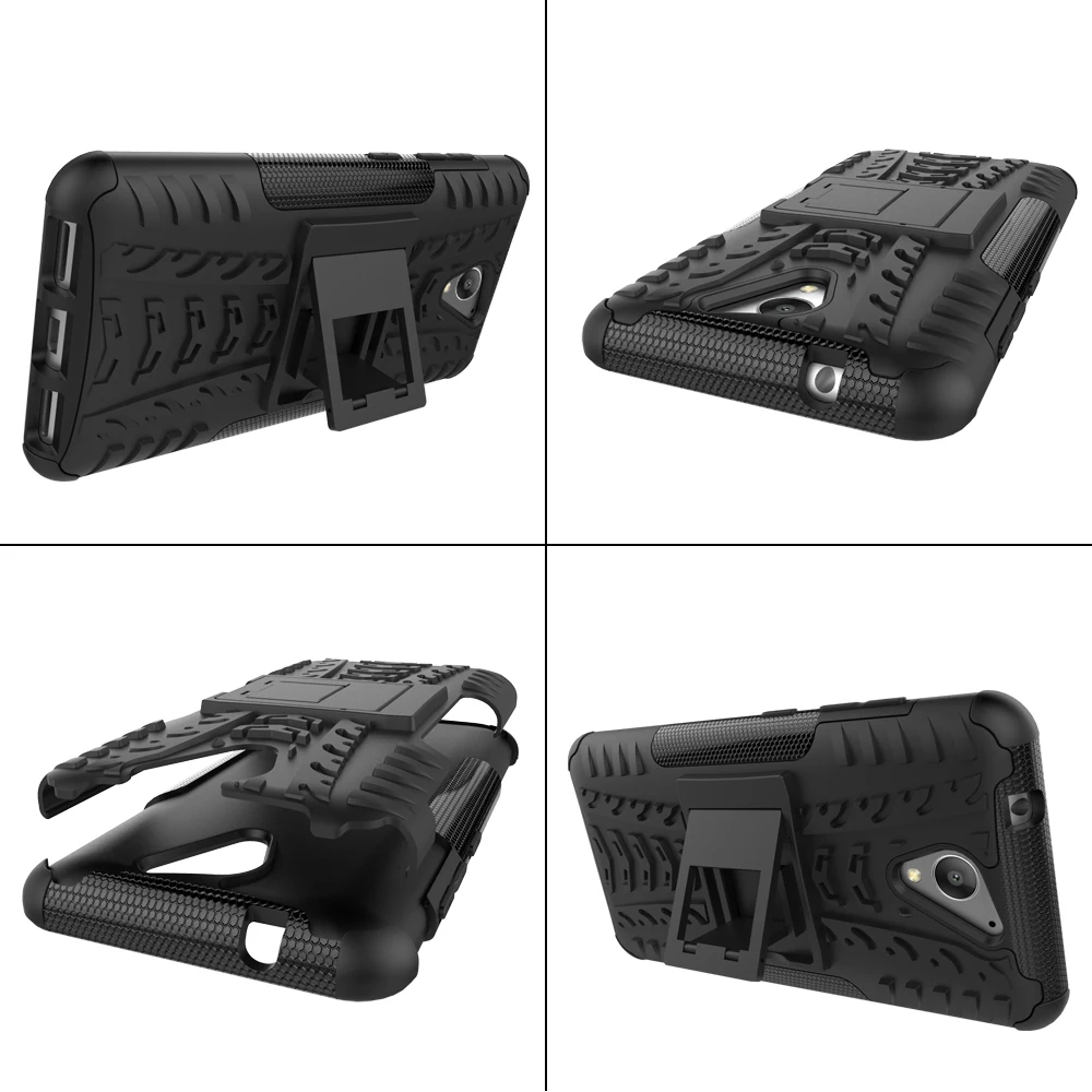 Чехол BYHeYang для ZTE Blade A510 из TPU и ПК силиконовый двойной бронированный задний крышкой со стендом держателем жесткий 5.0 дюймов на.