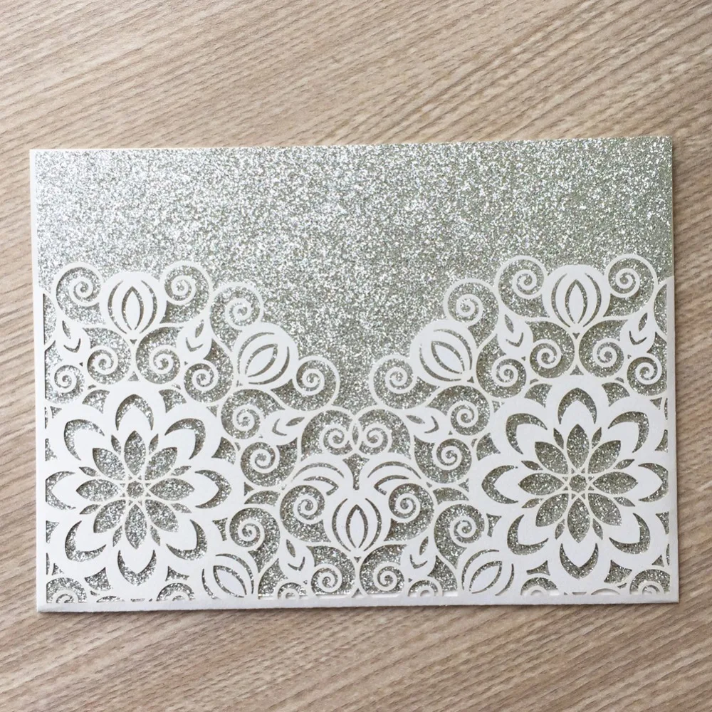 

40Pcs/Lot Unique Hollow Engraved Wedding Invitation Card Birthday Party Decoration Greeting Blessing Card