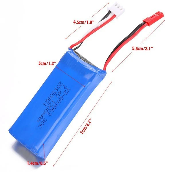 Hot2PCS 7 4 V 1200 мА/ч Батарея для YiZhan Tarantula X6 WLTOYS V262 V333 JJRC X1 H16 Li po безщеточный