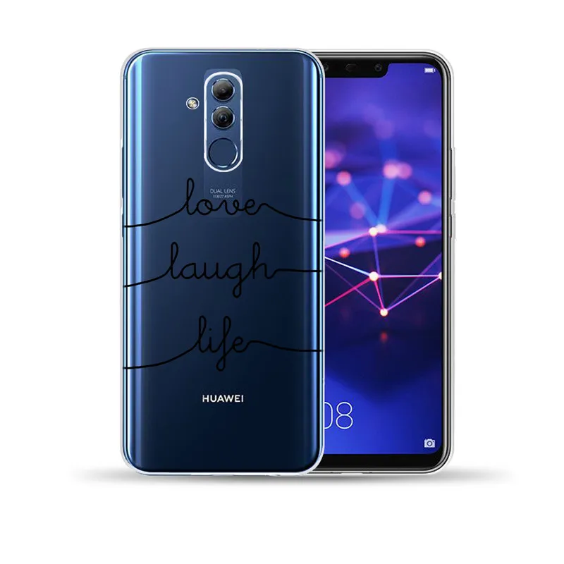 Любовь Смех жизни Мягкие TPU чехол для huawei Коврики 10 20 Lite Pro Honor 9 8X 8C 7A Y6 2018 NOVA 3 3I 4