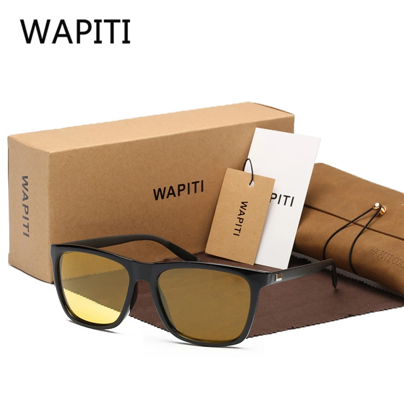 Wapiti Новинка 2017 uv400 Оптический поляризованные Ночное видение Солнцезащитные очки