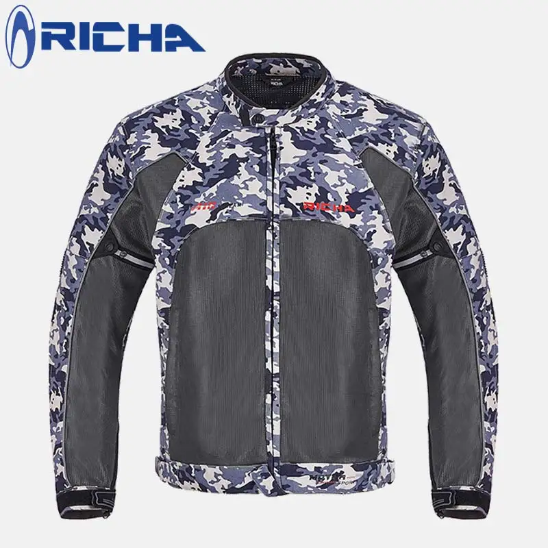 RICHA мотоциклетная куртка летняя сетчатая защитная одежда Blouson Moto CE утвержден