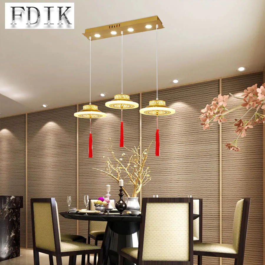 Energy saving No flicker 3 stage Dimming LED Pendant Lights New Chinese Style Teahouse Restaurant Club Dining room lamp | Освещение
