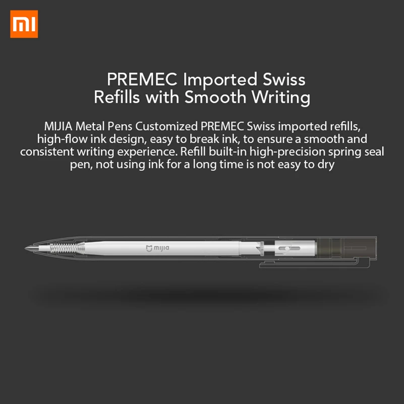 Металлический знак Xiaomi Mijia гладкий Гладкий Швейцарский стержень PREMEC ручки из