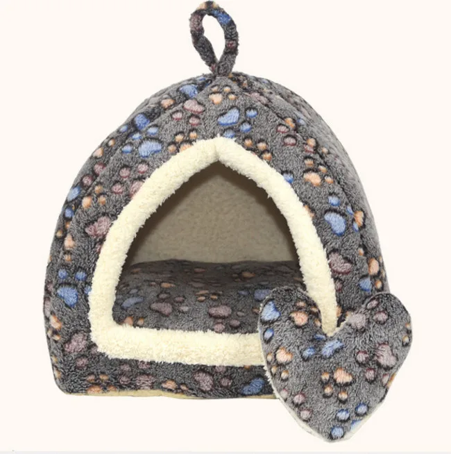 Маленький домик-палатка для кошек и собак мягкий теплый домик | Дом сад