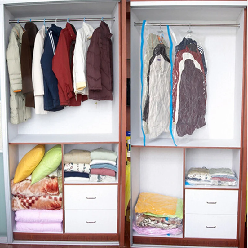 Большие вакуумные пакеты с клапанным тканевым одеялом прозрачный гигиенический