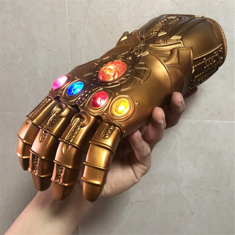 1:1 светодиодный свет танос Бесконечность Gauntlet Гибкие пальцы Мстители Бесконечная война Косплэй перчатки со светодиодами дети подарок костюм Хэллоуин Pro