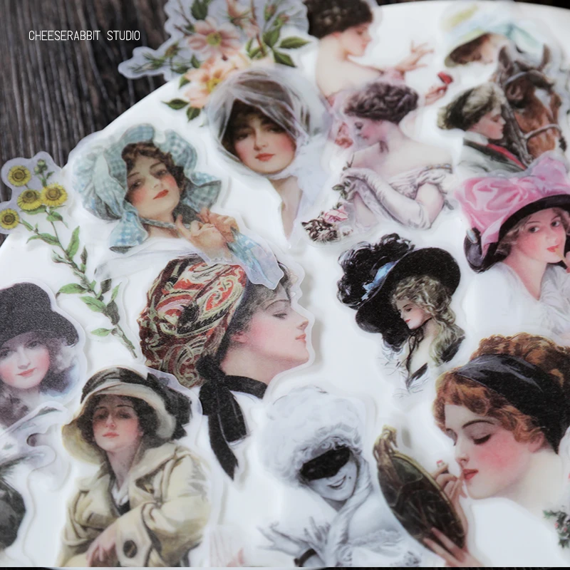 Ksccraft 58 шт. винтажные женские вельветовые наклейки для скрапбукинга Happy planner/изготовление открыток/проект журналов