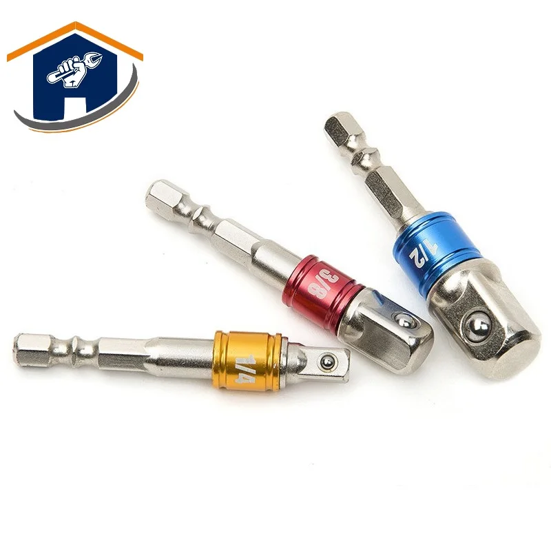 HS инструменты 3 шт. набор адаптеров с шестигранным хвостовиком 1/4 &quot3/8&quot 1/2