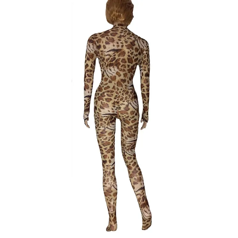 Пикантные Для женщин боди с открытой промежностью и длинной застежкой-молнией