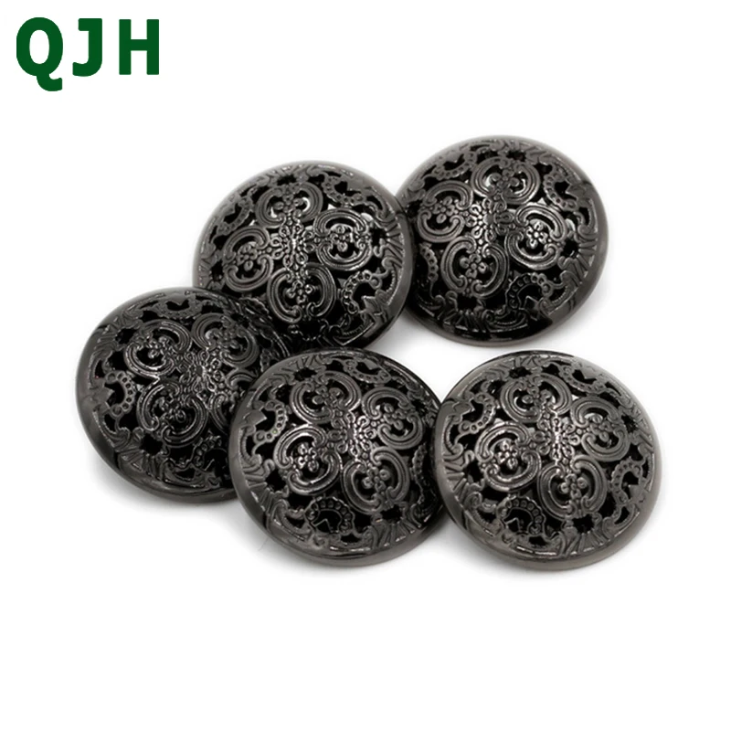 1 шт. Высококачественные золотые и черные винтажные металлические пуговицы DIY