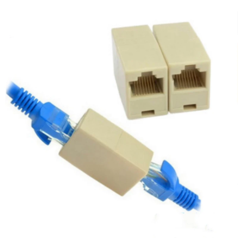 Elistooop 10 шт. RJ45 Cat5 8P8C разъем соединитель для расширения широкополосной сети Ethernet LAN