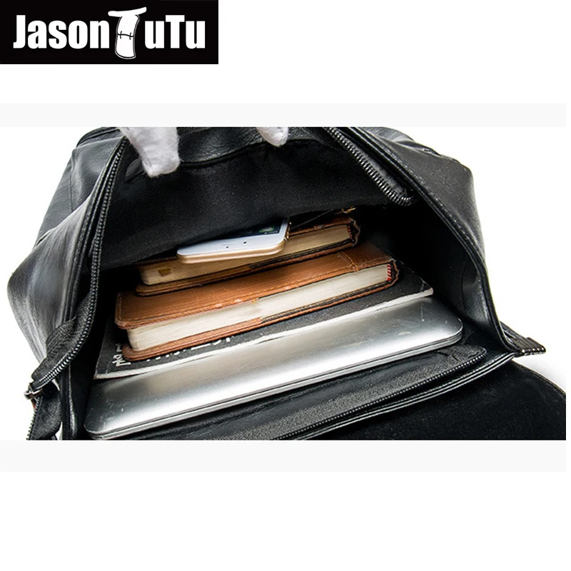JASON TUTU мужские рюкзаки из искусственной кожи Школьные сумки для подростков