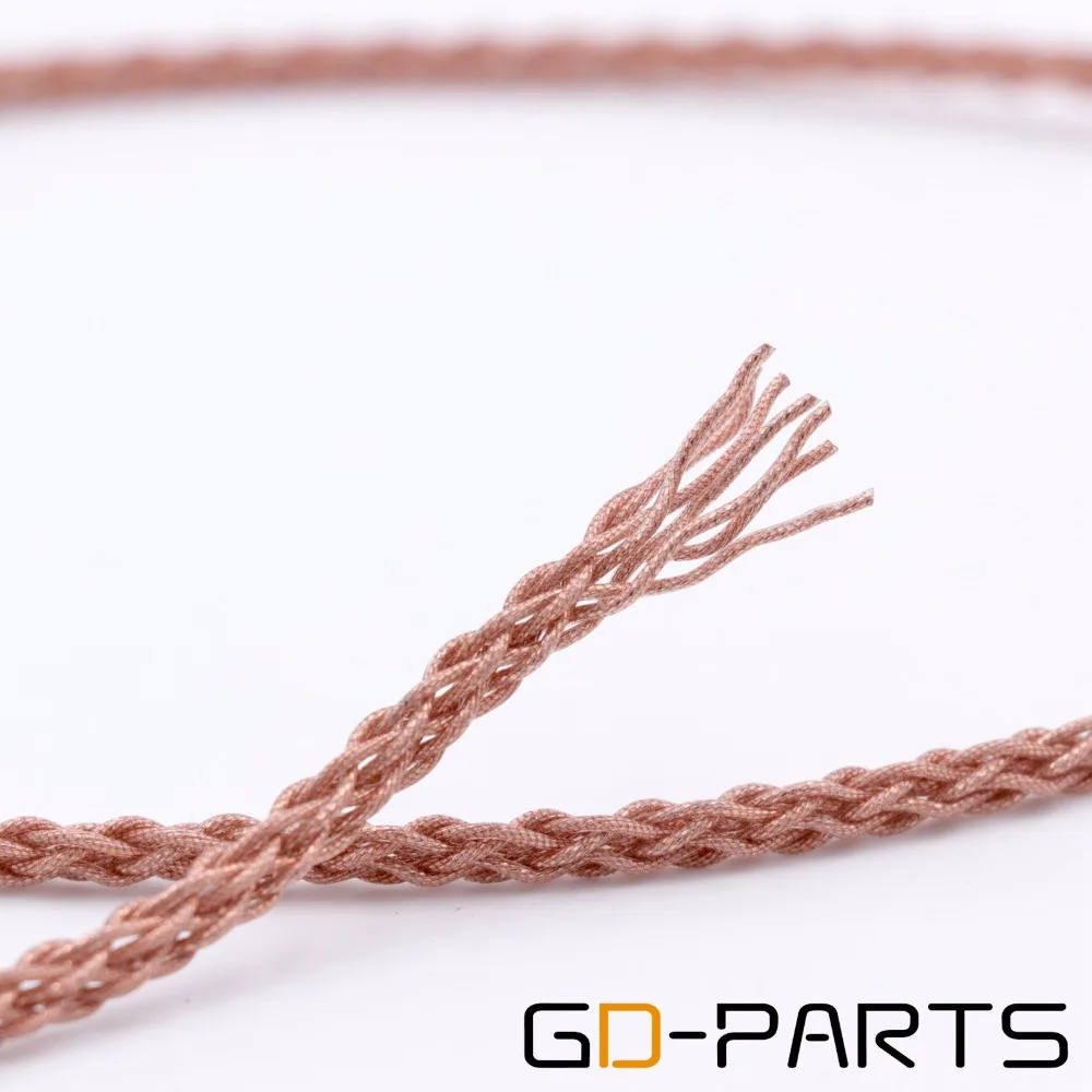 GD PARTS Гибкая оплётка 6N OCC медный кабель для наушников из мягкого ПВХ Серебристая