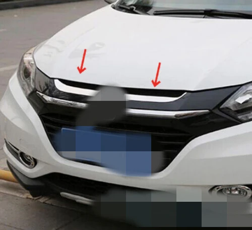 Подходит для HONDA VEZEL HR V HRV Хром Передняя капот решетка рельефная Накладка