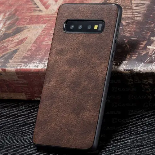 Dark Brown Чехол для samsung Galaxy S10 Plus, роскошный Винтажный чехол из искусственной кожи, чехол для Galaxy Note10 Plus Note 10, чехол S10 S10e, чехол - Цвет: Dark Brown