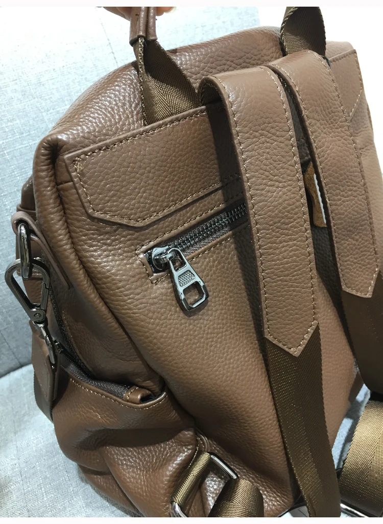 Женский рюкзак из натуральной кожи высокого качества Mochila Feminina Back Pack черный рюкзак