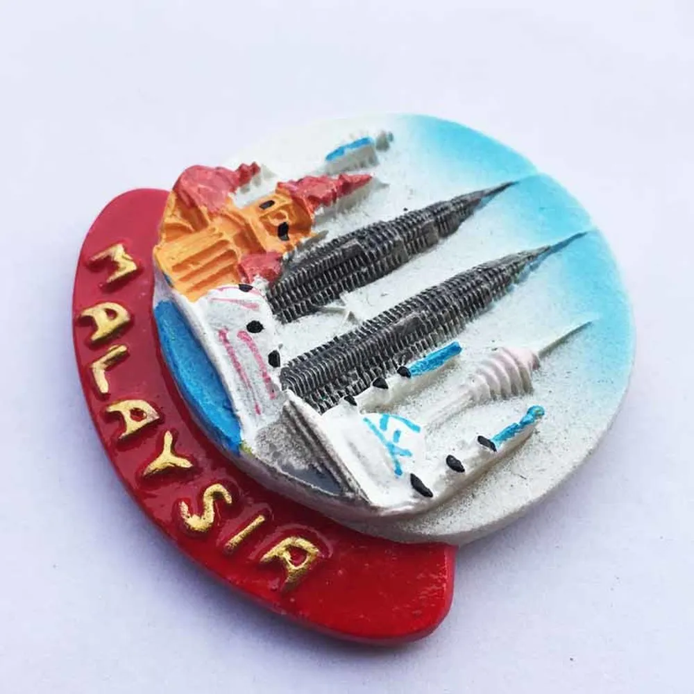 1pcs New 3D Malaysia Kuala Lumpur Twin Towers Tourist Souvenirs Fridge Magnets Magnetic Refrigerator Stickers Home Decorations | Дом и сад