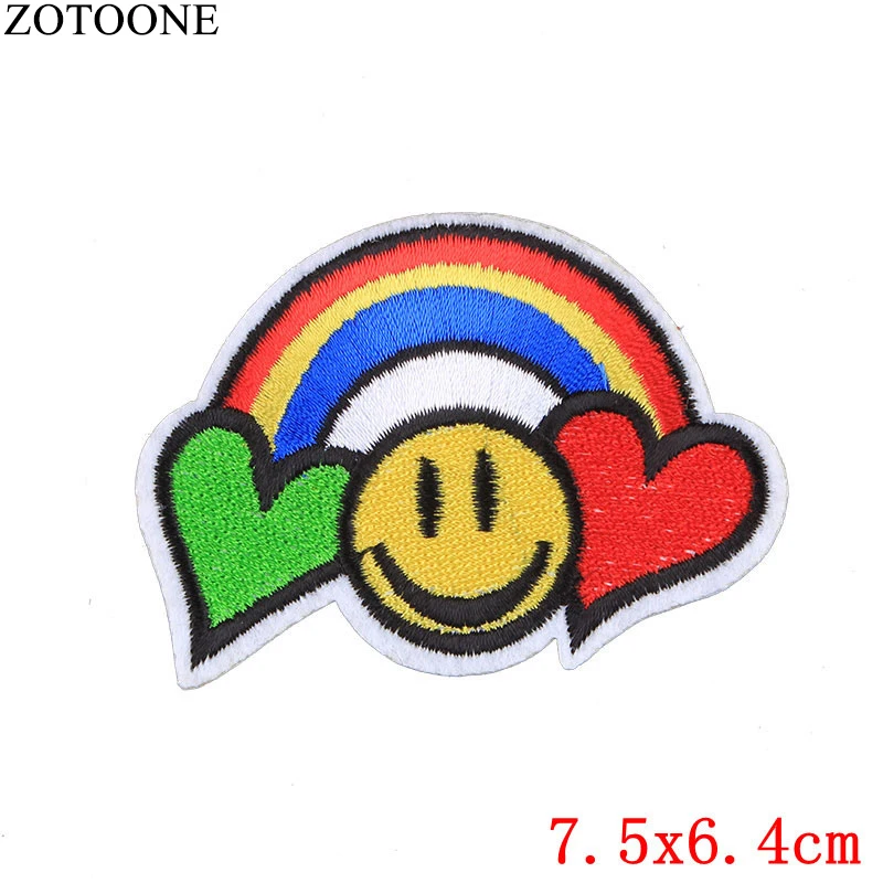 ZOTOONE 1 шт. Радужный якорь рыба Тигр нашивки мультфильм утюжок на патчи Детские DIY