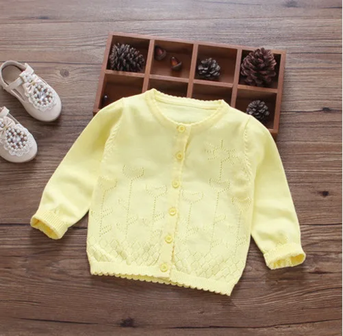 Новинка одежда для маленьких девочек вязаный свитер весенне-летние женские