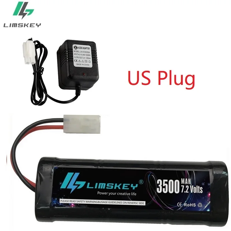 Фиолетовый NiMH аккумулятор 7,2 V 5000 mah/3500 mAh с разъемами Timiya 2P разъем SC* 6 ячеек для игрушек, автомобилей, лодки, 7,2 v зарядное устройство - Цвет: Фиолетовый